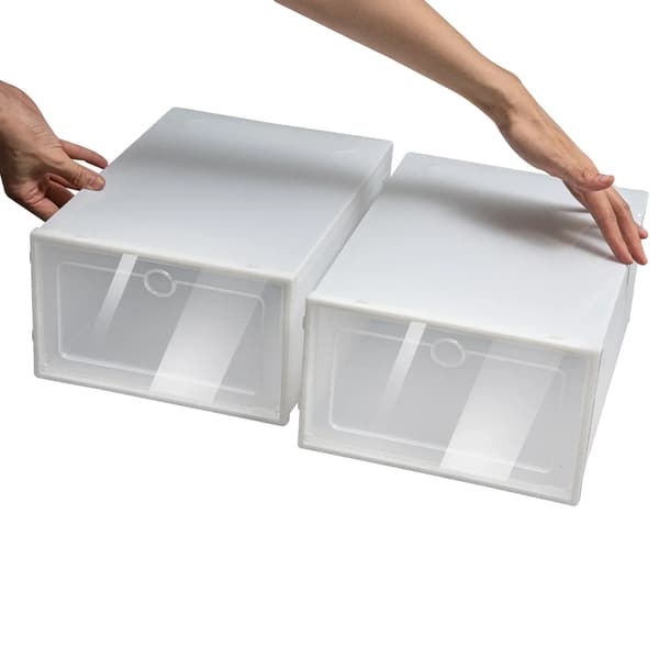 Skoorganisator, 24 Stykker, Stabelbart Design,hvid farve