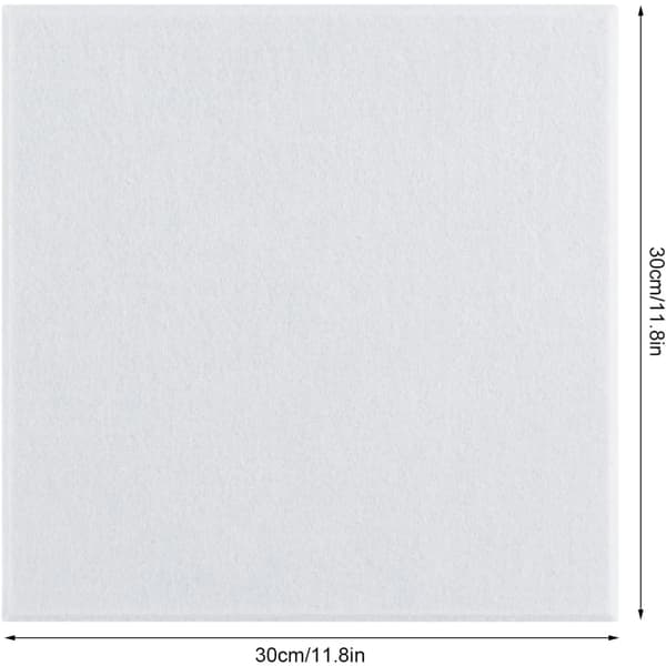 Akustiske paneler, polyesterfiber, 30 x 30 x 0,9 cm, PVC-bagside, højdensitetslydabsorption, tilpasseligt design