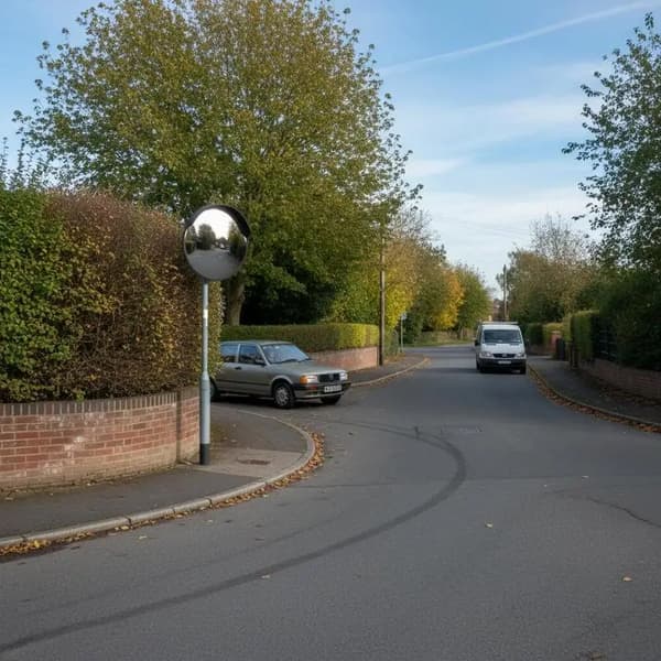 Trafikspegel, Högstyrkepolykarbonat, Bredvinkeldesign, armégrön
