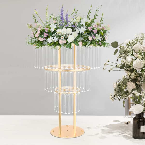 Blomsterstand, 3-lags design, elegant midtpunkt,Guld