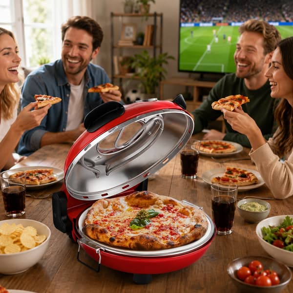 Pizzamager, Stenplade, Dobbelt Temperaturindstillinger,EU, LMR-RED