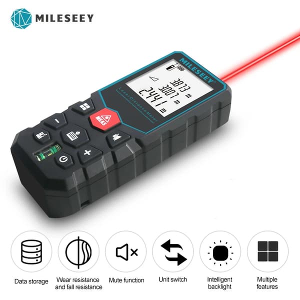 Laser Målebånd, Præcise Målinger, Flere Tilstande,X5, 100m