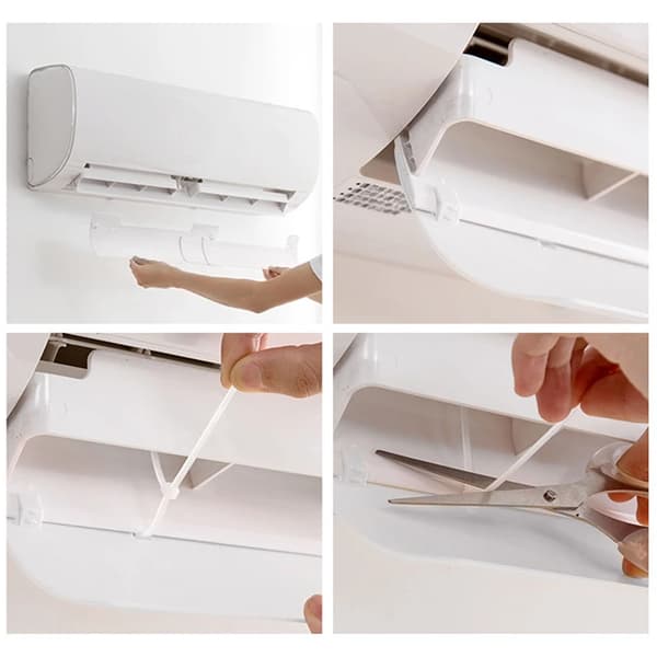 Airconditioner Baffle, Teleskopisk Design, Buet Luftstrømskontrol,HVID