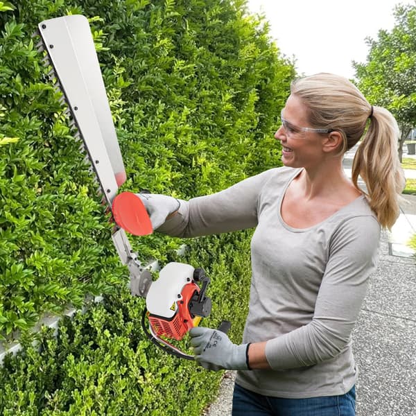 Grästrimmer, 0,65 kW Effekt, Ergonomisk Design,Röd