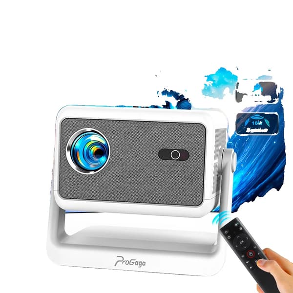 Projektor, 1080P Native Opløsning, WiFi og Bluetooth Kompatibilitet,Android version