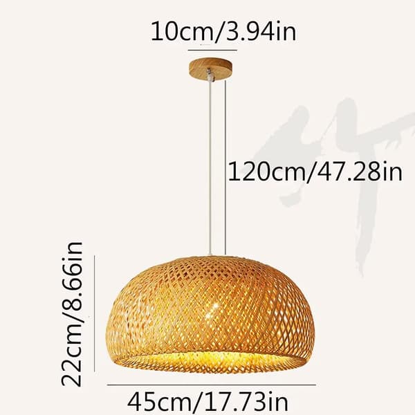 Pendellampe, Håndvævet Design, E27 Sokkeltype,Ingen pære-a, 45CM