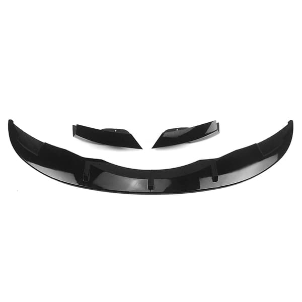 Front Bumper Lip Kit, Aerodynamisk Design, Nem Installation,sort