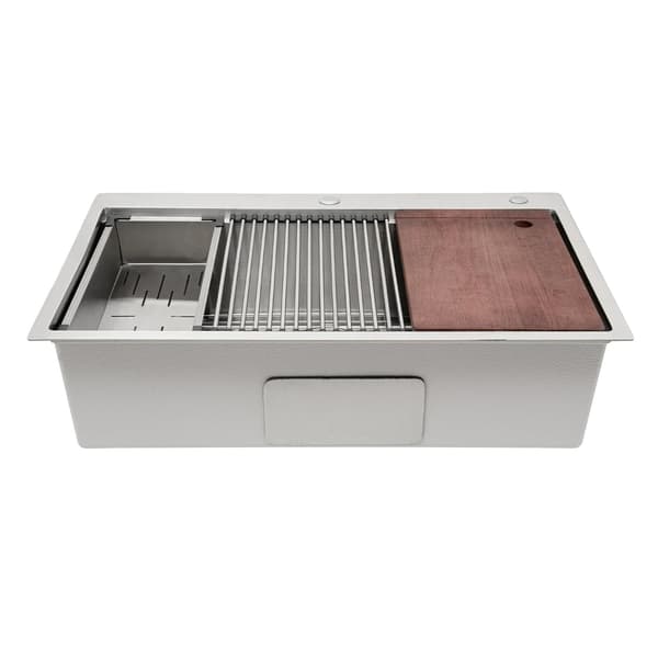 Köksvask, 304 rostfritt stål, multifunktionell design, Silver