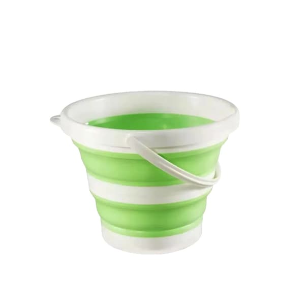 Fällbar hink, hållbar design, platsbesparande förvaring,Grön-5L