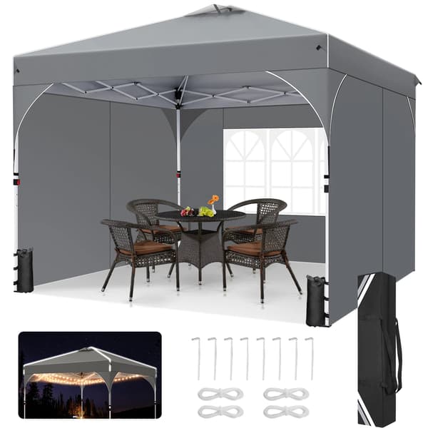 Partytält, Pop-up Design, UV-skydd, Grå