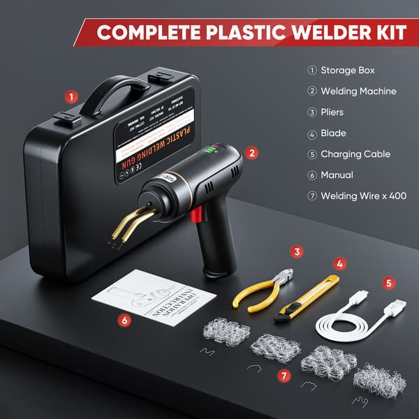 Plastsvetsare, Sladdlös Design, 5000mAh Batteri,A