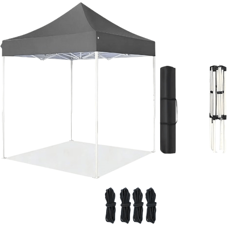 Paviljong, Bärbar, Lätt att Montera,Grå-2x2Meter