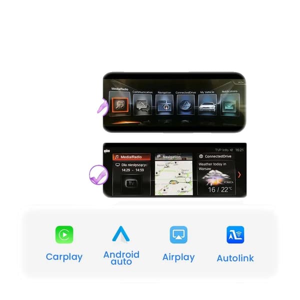 Bilinterface-modul, trådløs CarPlay, Android Auto-kompatibilitet,EVO