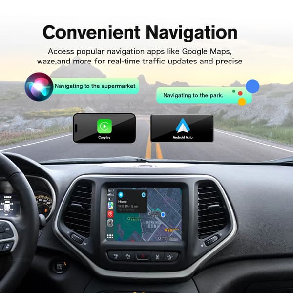 Bilgränssnitt Uppgradering, Trådlös CarPlay, Android Auto,För 2014-2019