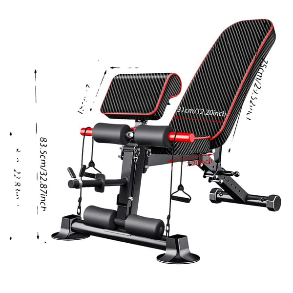 Fitnessbänk, Justerbar Design, Fällbar för Lätt Förvaring,typ 2