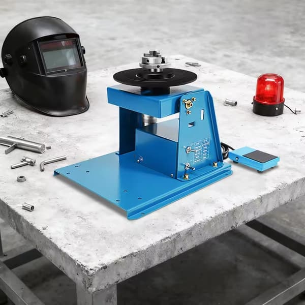 Rotary Welding Positioner, Compact Design, Adjustable Angle, Blue, 220V