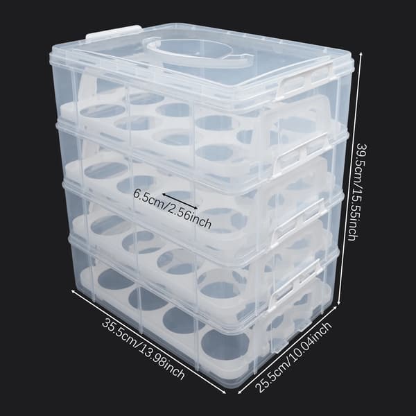 Cupcake-bärare, rymmer 48 cupcakes, ergonomisk design,Klar