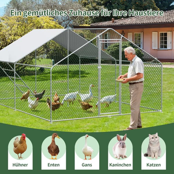 Hönshus, Vattentät Design, Säkerhetslås Funktioner,VIT