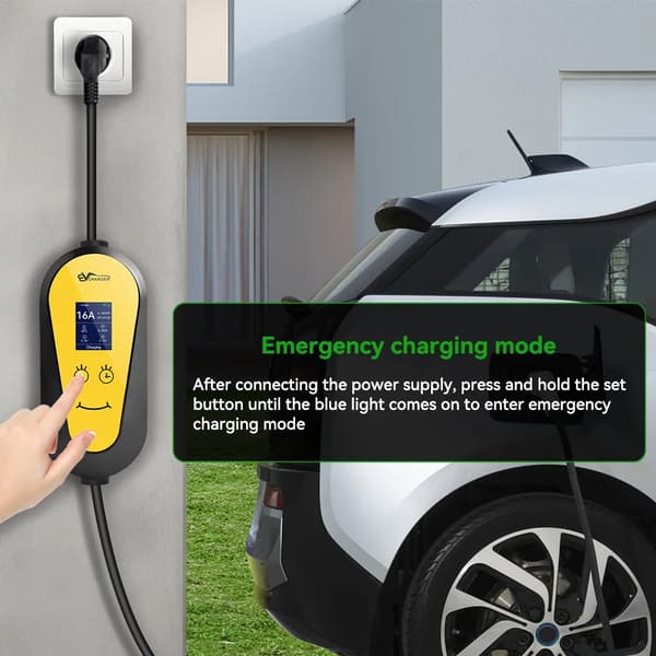 EV-laddare, bärbar typ 2, appkontroll,Typ2, 3.5KW 16A