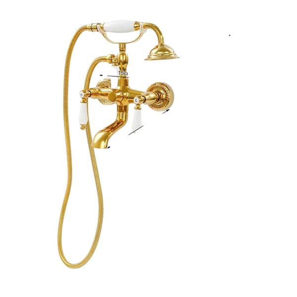 Badekar Vandhane, Håndholdt Bruser, Vægmonteret Design,Guld