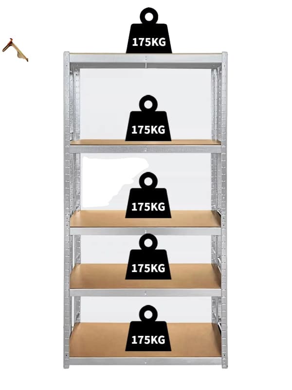 Hyllsystem, Hög Lastkapacitet, Verktygsfri Montering,Hylla