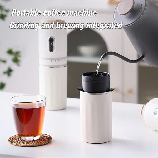 Elektrisk Kaffemaskine, Bærbart Design, Høj Effektivitet,HVID