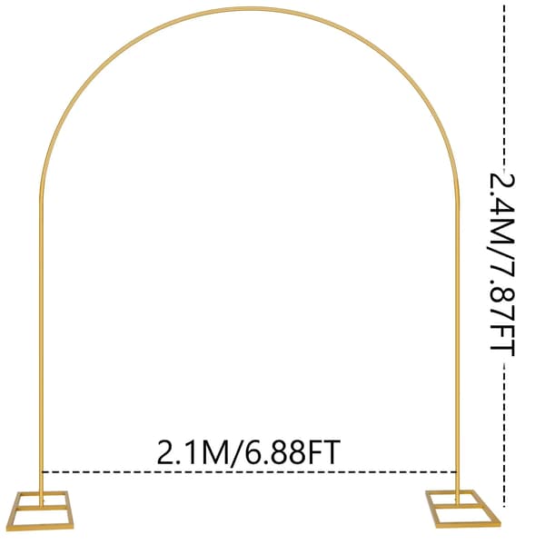 Bryllupsbue, Holdbart Metaldesign, Hurtig Opsætning,M-a, Bueformet 2.1*2.4m - send fra PL