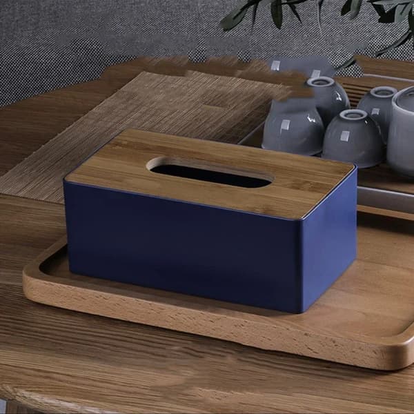 Tissuefack, Solid Trädesign, Passar Standard Näsdukar,Blå1