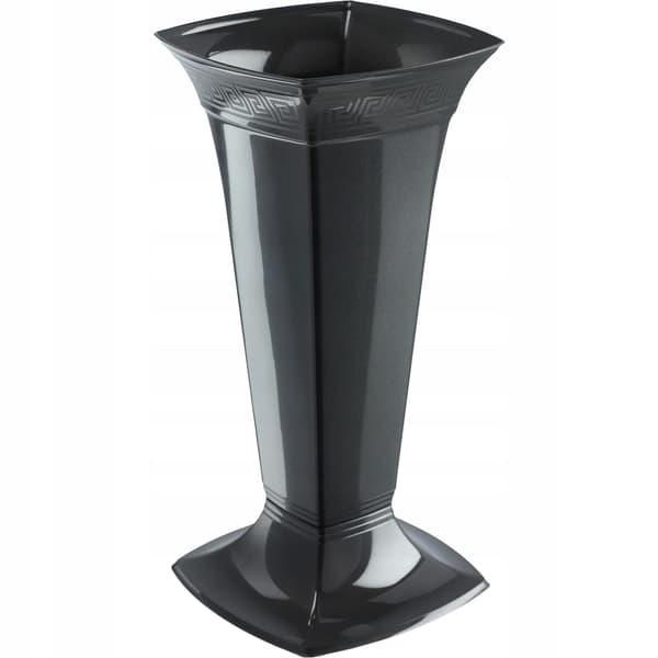 Vas, Hållbar Plast, Elegant Design,Grå