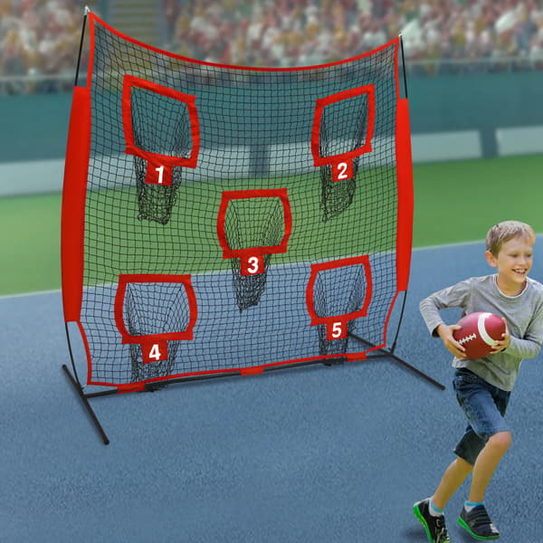 Rugby Træningsnet, Stort Design, Flere Målposer,Rød
