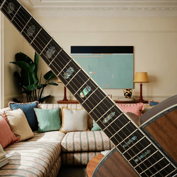 Gitarr, KOA-kropp, Rosenträsgrepp,Brun