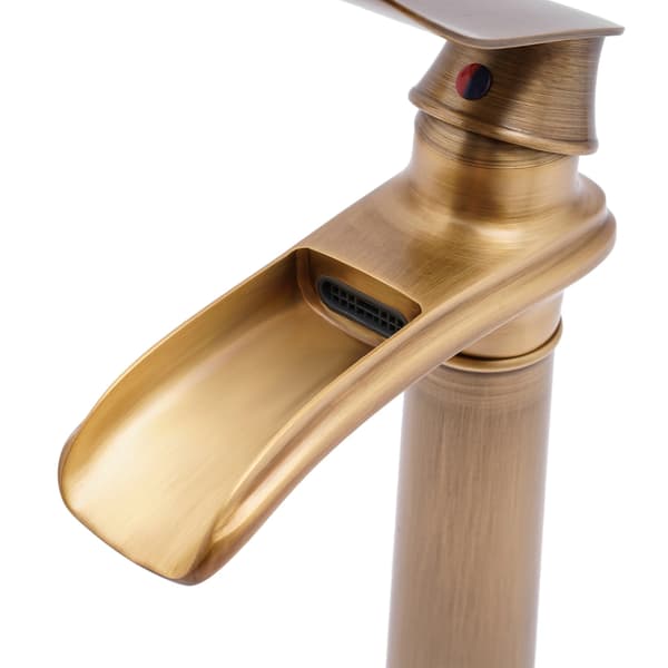Vaskeskuffe, Dækmonteret, Enkelt Håndtag,Guld