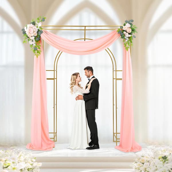 Bröllopsbakgrundsark, Hållbar Kolfiberstål, Elegant Design,Guld, L