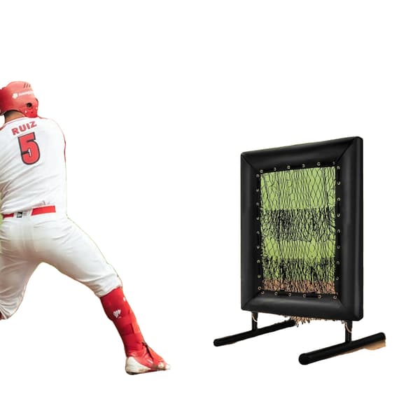 Baseball Pitching Net, 9-Zone Design, Højdejusterbar,sort