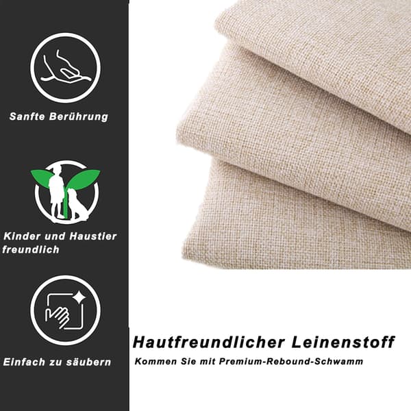 Polsterad Säng, Förvaringsfunktion, Lätt Montering,Beige, 90 × 200cm