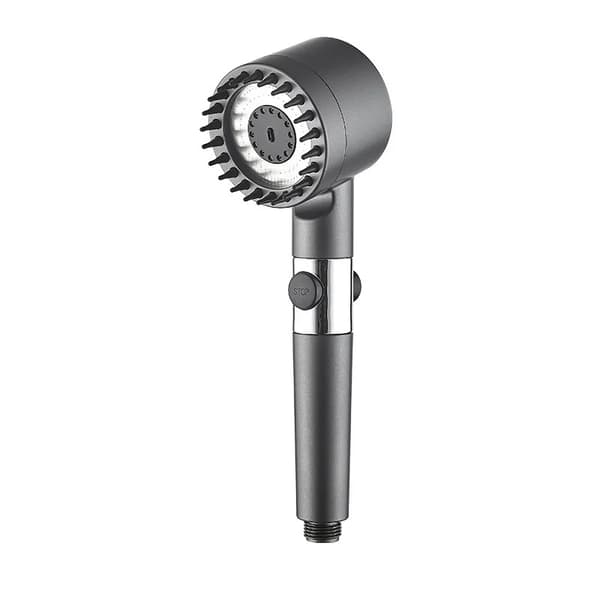 Duschhuvud, 3-läges justerbar spray, högtrycksfilter,Grå med filter