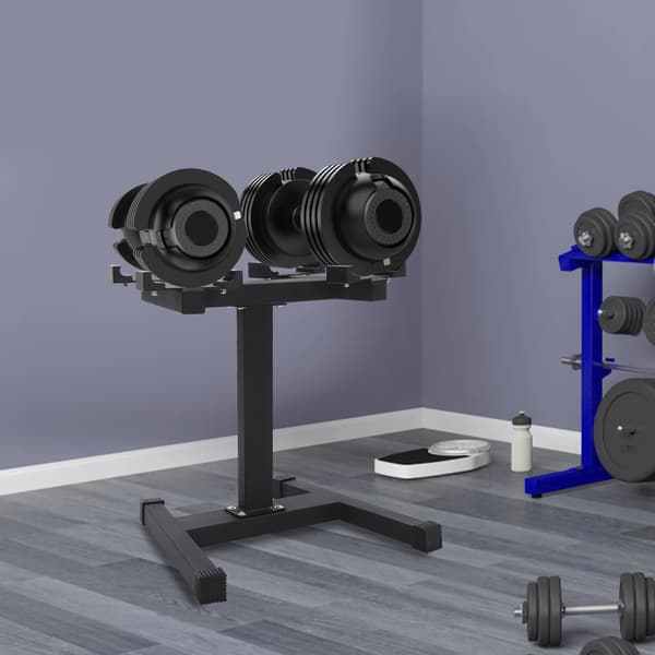 Hantelställ, Robust Konstruktion, Platsbesparande Design,Svart