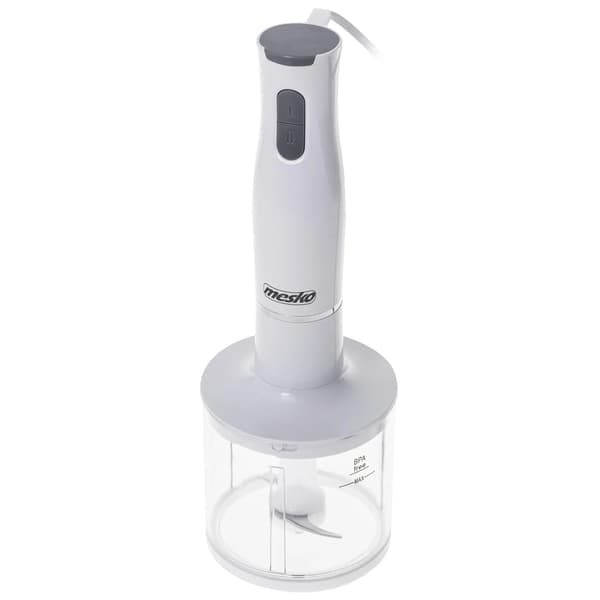 Håndblender, rustfrit stål blade, 2 hastighedsindstillinger,HVID