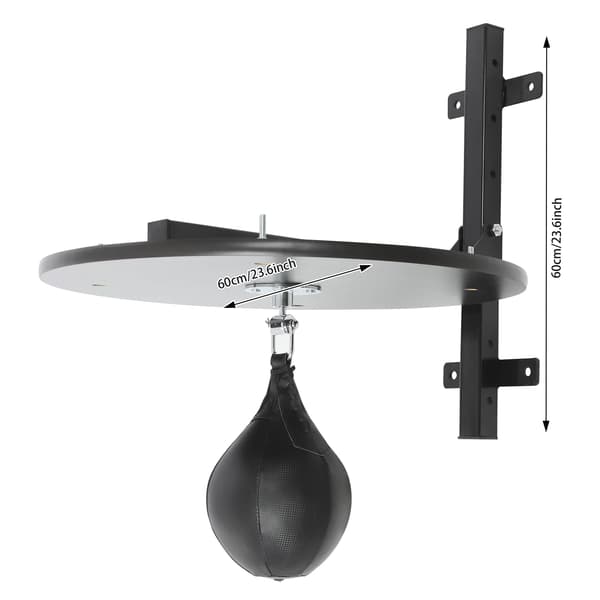 Speed Bag Platform, Vægmonteret Design, Justerbar Højde,sort