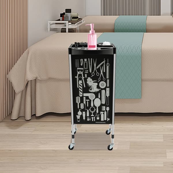 Salonvogn, 5 Skuffer, Rullende Organizer,sort