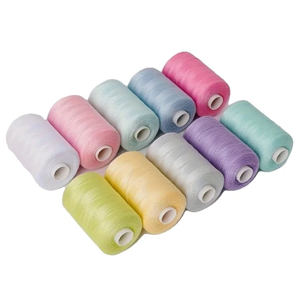 Håndsyningstråd, Multifarvet Assortiment, 1000 Yards Længde,B
