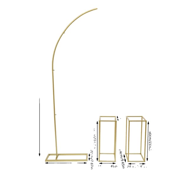 Blomsterställning, Bågram, Modern Design,Guld, M