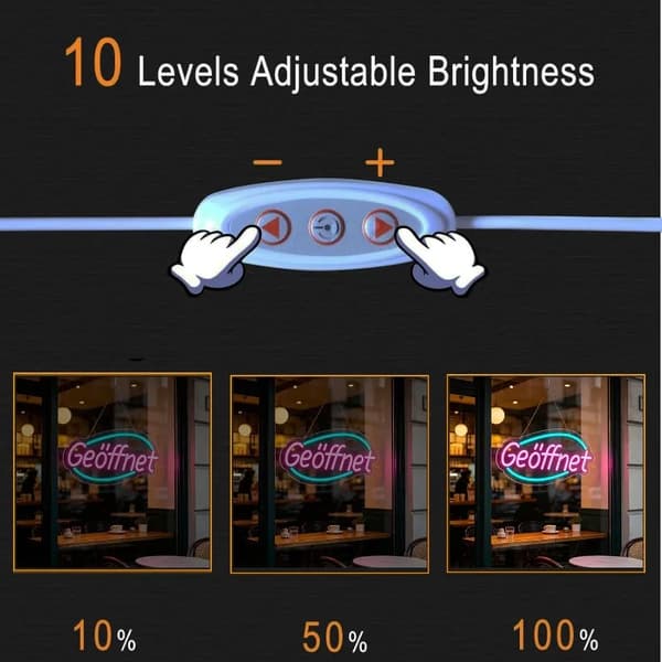 Neonskylt, USB-driven, flexibel installation,35.5x18.8cm