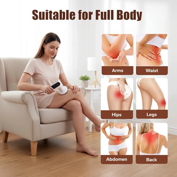 Anti-Cellulite Massager, 6 Intensitetsniveauer, Ergonomisk Design,HVID