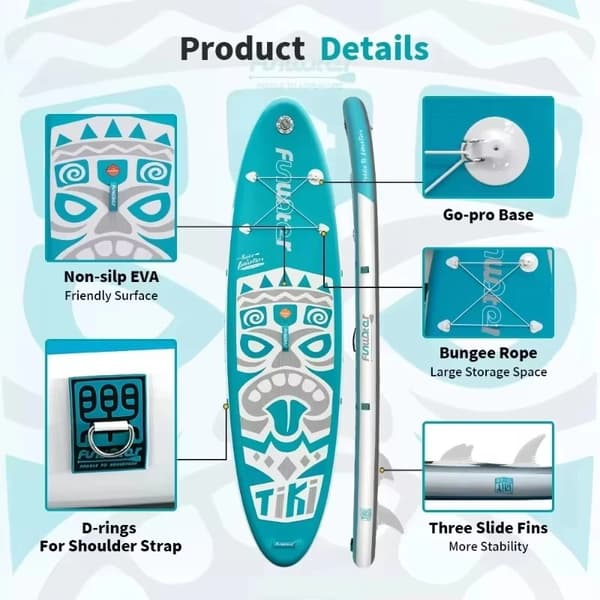 Oppustelig Stand-Up Paddleboard, Holdbart Materiale, Nem Transport,320*84*15cm