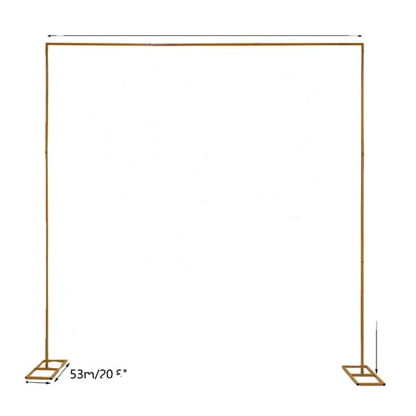 Bryllupsbue Stativ, Robust Jernramme, Elegant Design,3 3m 9.8 9.8Ft, Guld