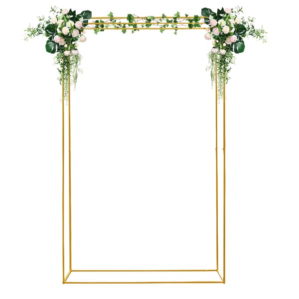 Bröllopsblomsterställ, 2,8 m rektangulär ram, stålmaterial, golvmontering, bärförmåga 10 kg, modern stil