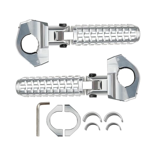 Fotpinnar, Lättvikts Aluminiumlegering, Universell Kompatibilitet,Silver