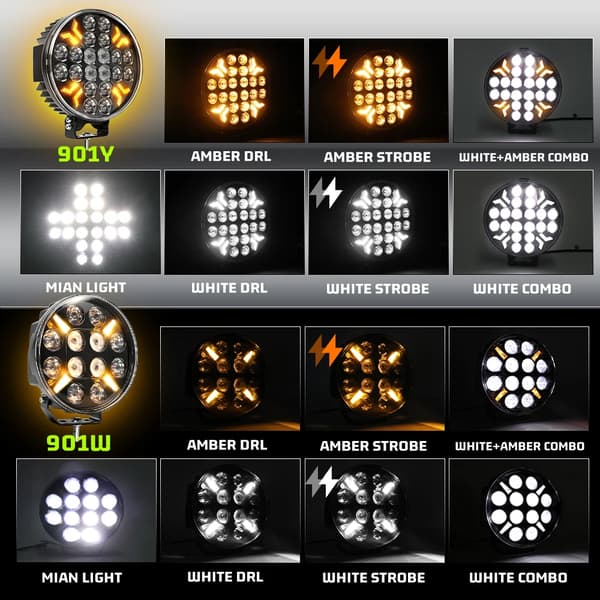 Offroad Bil Bumper Spotlight, LED Arbejdslampe, Forbedret Synlighed,2PC 9inch-a