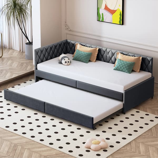 Sofa Seng, Moderne Design, Pladsbesparende Opbevaring,Grå, 90*200cm-a